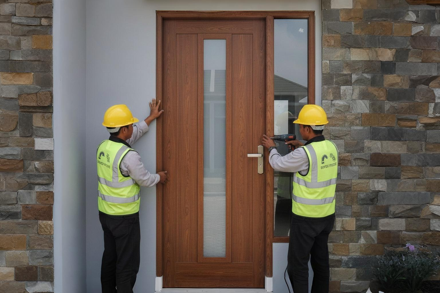 Pemasangan jendela UPVC Alexindo minimalis warna putih yang kokoh dan kedap suara untuk rumah modern di Jakarta.